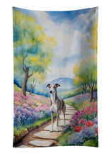 Load image into Gallery viewer, Whippet Spring Path Kitchen Towel