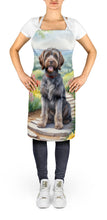 Load image into Gallery viewer, Wirehaired Pointing Griffon Spring Path Apron – Artist-Designed Kitchen, BBQ &amp; Craft Apron