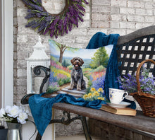 Load image into Gallery viewer, Wirehaired Pointing Griffon Spring Path Throw Pillow