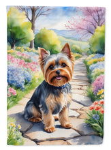 Load image into Gallery viewer, Yorkshire Terrier Spring Path House Flag