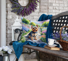 Load image into Gallery viewer, Yorkshire Terrier Spring Path Throw Pillow