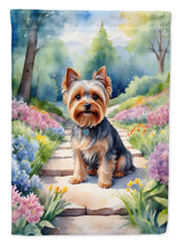 Load image into Gallery viewer, Yorkshire Terrier Spring Path Garden Flag  – Dog-Themed Floral Outdoor Decor