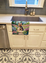 Load image into Gallery viewer, Yorkshire Terrier Spring Path Kitchen Towel