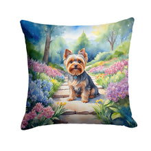 Load image into Gallery viewer, Yorkshire Terrier Spring Path Throw Pillow