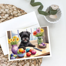 Load image into Gallery viewer, Decorating Easter Affenpinscher Greeting Cards - Blank Note Cards – 8-Pack of Artist-Designed Cards with Envelopes