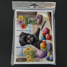 Load image into Gallery viewer, Decorating Easter Affenpinscher Greeting Cards - Blank Note Cards – 8-Pack of Artist-Designed Cards with Envelopes