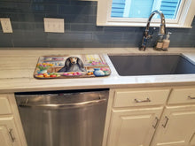 Load image into Gallery viewer, Decorating Easter Afghan Hound Dish Drying Mat