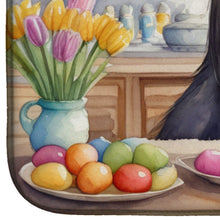 Load image into Gallery viewer, Decorating Easter Afghan Hound Dish Drying Mat