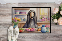 Load image into Gallery viewer, Decorating Easter Afghan Hound Doormat