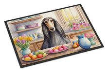 Load image into Gallery viewer, Decorating Easter Afghan Hound Doormat