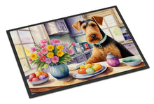 Load image into Gallery viewer, Decorating Easter Airedale Terrier Doormat-24x36 Indoor / Outdoor Rug | Made in USA