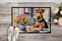Load image into Gallery viewer, Decorating Easter Airedale Terrier Doormat