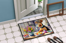 Load image into Gallery viewer, Decorating Easter Airedale Terrier Doormat