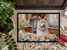 Load image into Gallery viewer, Decorating Easter Akita Doormat
