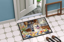 Load image into Gallery viewer, Decorating Easter Akita Doormat