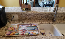 Load image into Gallery viewer, Decorating Easter American Eskimo Dish Drying Mat