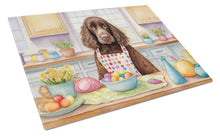 Load image into Gallery viewer, Decorating Easter American Water Spaniel Glass Cutting Boards – Durable, Decorative Kitchen Art