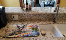 Load image into Gallery viewer, Decorating Easter Australian Cattle Dog Dish Drying Mat