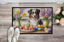 Load image into Gallery viewer, Decorating Easter Australian Shepherd Doormat-24x36 Indoor / Outdoor Rug | Made in USA