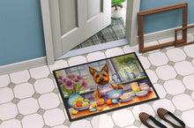 Load image into Gallery viewer, Decorating Easter Australian Terrier Doormat