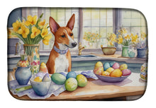 Load image into Gallery viewer, Decorating Easter Basenji Dish Drying Mat