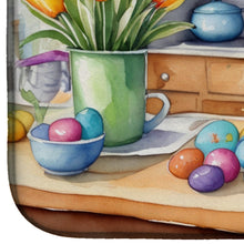 Load image into Gallery viewer, Decorating Easter Basset Hound Dish Drying Mat