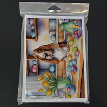 Load image into Gallery viewer, Decorating Easter Basset Hound Greeting Cards - Blank Note Cards – 8-Pack of Artist-Designed Cards with Envelopes