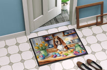 Load image into Gallery viewer, Decorating Easter Basset Hound Doormat