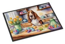 Load image into Gallery viewer, Decorating Easter Basset Hound Doormat