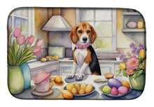 Load image into Gallery viewer, Decorating Easter Beagle Dish Drying Mat