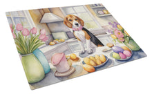 Load image into Gallery viewer, Decorating Easter Beagle Glass Cutting Boards – Durable, Decorative Kitchen Art
