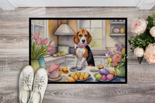 Load image into Gallery viewer, Decorating Easter Beagle Doormat