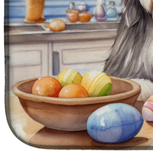 Load image into Gallery viewer, Decorating Easter Bearded Collie Dish Drying Mat