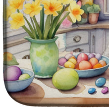 Load image into Gallery viewer, Decorating Easter Bedlington Terrier Dish Drying Mat