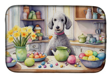 Load image into Gallery viewer, Decorating Easter Bedlington Terrier Dish Drying Mat