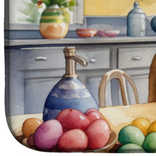 Load image into Gallery viewer, Decorating Easter Belgian Malinois Dish Drying Mat