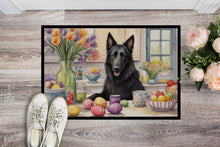 Load image into Gallery viewer, Decorating Easter Belgian Sheepdog Doormat-24x36 Indoor / Outdoor Rug | Made in USA