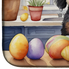 Load image into Gallery viewer, Decorating Easter Bernedoodle Dish Drying Mat