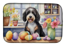 Load image into Gallery viewer, Decorating Easter Bernedoodle Dish Drying Mat
