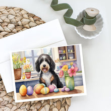 Load image into Gallery viewer, Decorating Easter Bernedoodle Greeting Cards - Blank Note Cards – 8-Pack of Artist-Designed Cards with Envelopes
