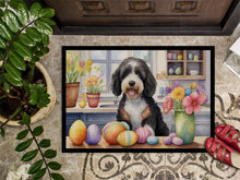 Load image into Gallery viewer, Decorating Easter Bernedoodle Doormat