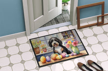 Load image into Gallery viewer, Decorating Easter Bernedoodle Doormat