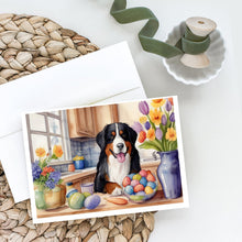 Load image into Gallery viewer, Decorating Easter Bernese Mountain Dog Greeting Cards - Blank Note Cards – 8-Pack of Artist-Designed Cards with Envelopes