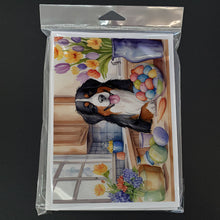 Load image into Gallery viewer, Decorating Easter Bernese Mountain Dog Greeting Cards - Blank Note Cards – 8-Pack of Artist-Designed Cards with Envelopes