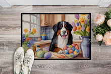 Load image into Gallery viewer, Decorating Easter Bernese Mountain Dog Doormat-24x36 Indoor / Outdoor Rug | Made in USA