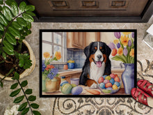 Load image into Gallery viewer, Decorating Easter Bernese Mountain Dog Doormat