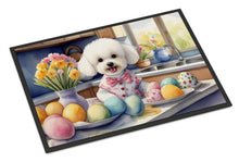 Load image into Gallery viewer, Decorating Easter Bichon Frise Doormat