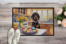Load image into Gallery viewer, Decorating Easter Black and Tan Coonhound Doormat-24x36 Indoor / Outdoor Rug | Made in USA