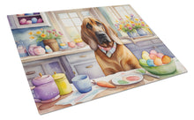 Load image into Gallery viewer, Decorating Easter Bloodhound Glass Cutting Boards – Durable, Decorative Kitchen Art