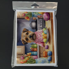 Load image into Gallery viewer, Decorating Easter Border Terrier Greeting Cards - Blank Note Cards – 8-Pack of Artist-Designed Cards with Envelopes